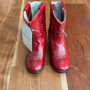 Little red cowgirl boots NWT